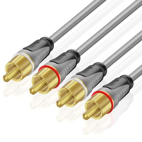 TNP Cinch Kabel - 7,5m, 2x RCA Cinch Stecker auf 2x RCA Cinch Stecker, RCA Kabel, Subwoofer Kabel, Stereo Audiokabel für Verstärker, Heimkino, Blu-ray, Receiver, Hi-Fi Anlagen, AUX Eingänge TNP Cinch Kabel - 7,5m, 2x RCA Cinch Stecker auf 2x RCA Cinch Stecker, RCA Kabel, Subwoofer Kabel, Stereo Audiokabel für Verstärker, Heimkino, Blu-ray, Receiver, Hi-Fi Anlagen, AUX Eingänge von TNP Products