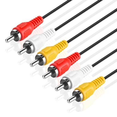 TNP Cinch Video Kabel, AV Composite Kabel - 9m, Composite Audio Video Kabel, 3X Cinch-Stecker auf 3X RCA Cinch-Stecker, für Hi-Fi-Stereo-Audiosystem, Fernseher, DVD-/Blu-ray-Player, Spielekonsole TNP Cinch Video Kabel, AV Composite Kabel - 9m, Composite Audio Video Kabel, 3X Cinch-Stecker auf 3X RCA Cinch-Stecker, für Hi-Fi-Stereo-Audiosystem, Fernseher, DVD-/Blu-ray-Player, Spielekonsole von TNP Products