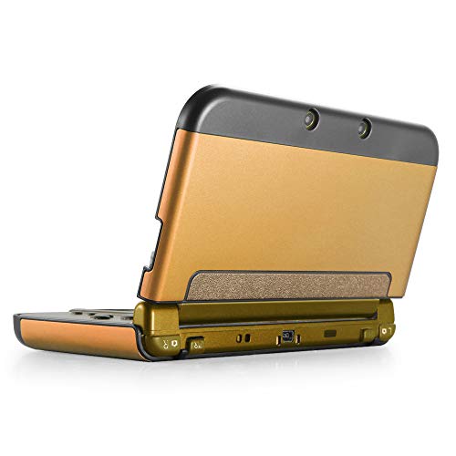 TNP Gehäuse Kompatibel mit NEUEM Nintendo 3DS XL LL 2015, Gold - Kunststoff + Aluminium-Ganzkörperschutz-Schutzhülle für Hartschalen-Hautgehäuse Neues modifiziertes Design ohne Scharnier von TNP Products