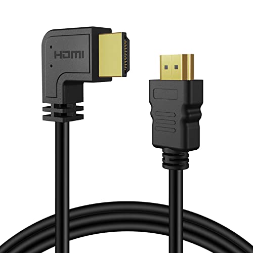 TNP HDMI-Kabel Rechter Winkel 90 Grad Hochgeschwindigkeits-HDMI 2.0-Kabel, unterstützt UHD 4K 60hz 2K 2160p Full HD 1080p Quad HD 1440p 3D ARC Ethernet Xbox One X/S, PS 4 Pro/Slim Apple TV 4K, 3 m von TNP Products