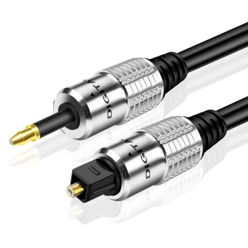TNP Optisches Kabel, Mini Toslink 3,5mm auf Toslink Kabel, 4,5m - Digital-Audiokabel, Optisches Digitalkabel, SPDIF-Lichtleiterkabel für Stereoanlage HiFi Sounbar TV, HQ Audio, Vergoldet von TNP Products