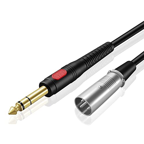 TNP XLR Stecker auf Klinke TRS 6,35mm Buchse - 7,5m, Mikrofonkabel Stereo Audio Adapter Kabel AUX für Gitarre, Mikrofone, Lautsprecher, Verstärker, Mixer, Bühne, DJ, Studio-Tonkonsolen, Schwarz| von TNP Products