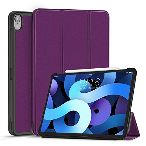 TNP iPad Air 4 Hülle für iPad Air 4. Generation Modell 2020-10,9 Zoll, dünner und leichtgewichtiger Schutzhülle, iPad Air Case, mit Auto Schlaf/Wach Funktion, PU-Leder Cover, Violett von TNP Products