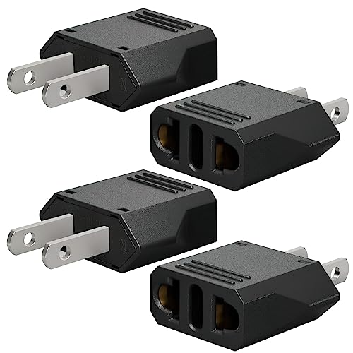 TNSLAND 4 Pcs Reiseadapter USA, Netzadapter Adapterstecker Adapter USA Deutschland Stecker, Stecker USA Adapter Steckdose, US Stecker Adapter auf EU, Amerika/Kanada/Mexiko/Japan 2 Pin Universaladapter TNSLAND 4 Pcs Reiseadapter USA, Netzadapter Adapterstecker Adapter USA Deutschland Stecker, Stecker USA Adapter Steckdose, US Stecker Adapter auf EU, Amerika/Kanada/Mexiko/Japan 2 Pin Universaladapter von TNSLAND