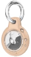 TNSNK Wasserdicht for Apple Airtag Holder hülle with Lock, Airtag Anhänger Schlüsselanhänger Case with Keychain for Luggage/Bicycles/Pets-(Light Brown) von TNSNK