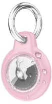 TNSNK Wasserdicht for Apple Airtag Holder hülle with Lock, Airtag Anhänger Schlüsselanhänger Case with Keychain for Luggage/Bicycles/Pets-(Pink) von TNSNK