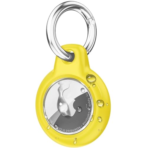 TNSNK Wasserdicht for Apple Airtag Holder hülle with lock, Airtag Anhänger Schlüsselanhänger Case with keychain for Luggage/Bicycles/Pets - Yellow TNSNK Wasserdicht for Apple Airtag Holder hülle with lock, Airtag Anhänger Schlüsselanhänger Case with keychain for Luggage/Bicycles/Pets - Yellow von TNSNK