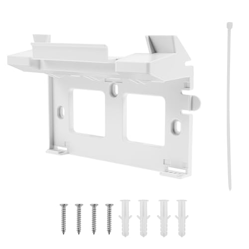 Router Regal Wandhalterung, 2 in 1 Kunststoff WiFi Router Stand und Stromversorgung Halterung, 18,5×8×14 cm, Weiß Modem Router Regal für Starlink Gen 3 Internet, Streaming Media Geräte Router Regal Wandhalterung, 2 in 1 Kunststoff WiFi Router Stand und Stromversorgung Halterung, 18,5×8×14 cm, Weiß Modem Router Regal für Starlink Gen 3 Internet, Streaming Media Geräte von TNTGMG