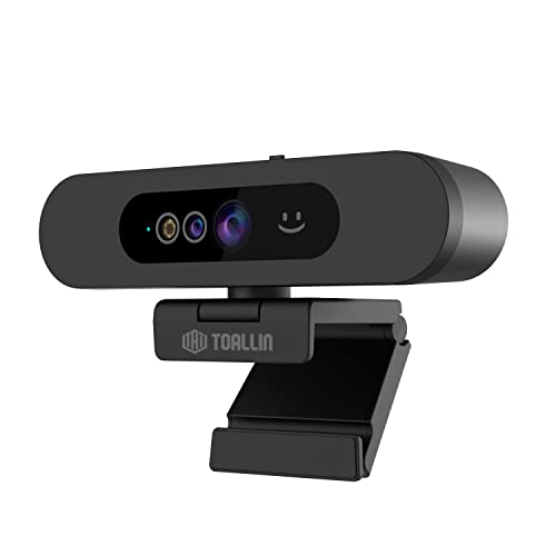 TOALLIN 1080P-Webcam für Windows Hello Face Login, Gesichtserkennungs-IR-Kamera und Windows Hello-kompatible Webcam, Computerkamera, Weitwinkel-Webcam mit Sichtschutz von TOALLIN