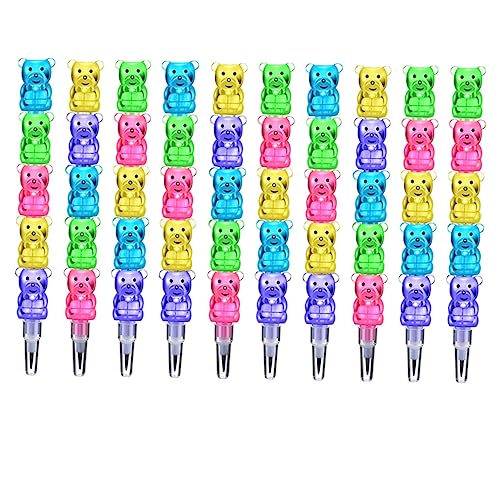 TOBBOMEY 12St Bleistift Osterstifte stapelbarer Bärenstift Buntstifte für Kinder Stifte mit feiner Spitze Schulstifte für Kinder platube stift schulzeug Bärenstift stapeln Neues Material von TOBBOMEY