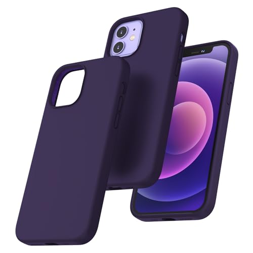 TOCOL für iPhone 12 Hülle Silikon, Stoßfest Anti-Rutsch Anti-Fingerabdruck Kratzfest Handyhülle für iPhone 12 Case, Dunkellila TOCOL für iPhone 12 Hülle Silikon, Stoßfest Anti-Rutsch Anti-Fingerabdruck Kratzfest Handyhülle für iPhone 12 Case, Dunkellila von TOCOL