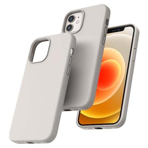 TOCOL für iPhone 12 Hülle Silikon, Stoßfest Anti-Rutsch Anti-Fingerabdruck Kratzfest Handyhülle für iPhone 12 Case, Steingrau TOCOL für iPhone 12 Hülle Silikon, Stoßfest Anti-Rutsch Anti-Fingerabdruck Kratzfest Handyhülle für iPhone 12 Case, Steingrau von TOCOL