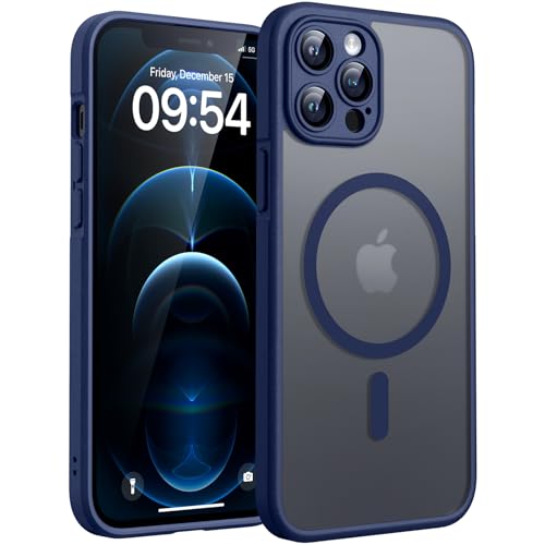 TOCOL für iPhone 12 Pro Max Hülle für Magsafe, Vollständiger Kameraschutz Stoßfest Kratzfest Transluzente Rückseite Magnetisch Handyhülle für iPhone 12 Pro Max Case, Blau TOCOL für iPhone 12 Pro Max Hülle für Magsafe, Vollständiger Kameraschutz Stoßfest Kratzfest Transluzente Rückseite Magnetisch Handyhülle für iPhone 12 Pro Max Case, Blau von TOCOL