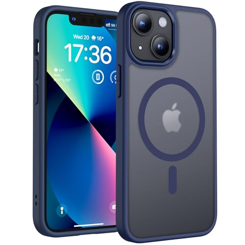 TOCOL für iPhone 13 Mini Hülle für Magsafe, Stoßfest Anti-Fingerabdruck Kratzfest Transluzente Rückseite rutschfest Matt Magnetisch Handyhülle für iPhone 13 Mini Case, Blau TOCOL für iPhone 13 Mini Hülle für Magsafe, Stoßfest Anti-Fingerabdruck Kratzfest Transluzente Rückseite rutschfest Matt Magnetisch Handyhülle für iPhone 13 Mini Case, Blau von TOCOL