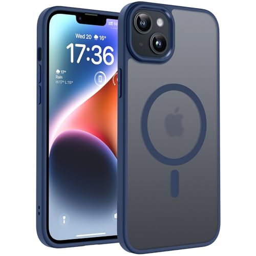 TOCOL für iPhone 14 Plus Hülle für Magsafe, Stoßfest Anti-Fingerabdruck Kratzfest Transluzente Rückseite rutschfest Matt Magnetisch Handyhülle für iPhone 14 Plus Case, Blau TOCOL für iPhone 14 Plus Hülle für Magsafe, Stoßfest Anti-Fingerabdruck Kratzfest Transluzente Rückseite rutschfest Matt Magnetisch Handyhülle für iPhone 14 Plus Case, Blau von TOCOL
