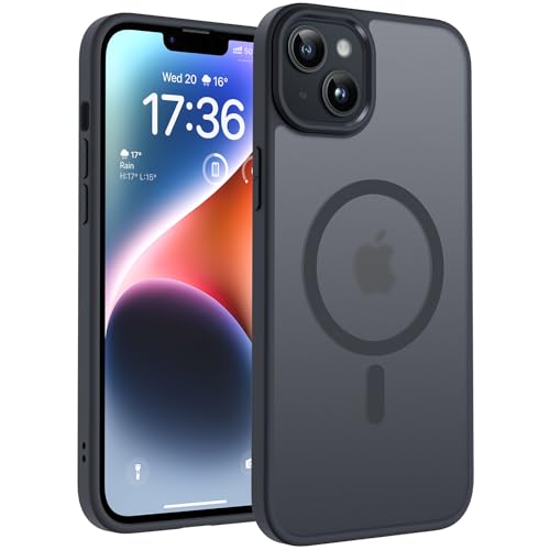 TOCOL für iPhone 14 Plus Hülle für Magsafe, Stoßfest Anti-Fingerabdruck Kratzfest Transluzente Rückseite rutschfest Matt Magnetisch Handyhülle für iPhone 14 Plus Case, Schwarz TOCOL für iPhone 14 Plus Hülle für Magsafe, Stoßfest Anti-Fingerabdruck Kratzfest Transluzente Rückseite rutschfest Matt Magnetisch Handyhülle für iPhone 14 Plus Case, Schwarz von TOCOL