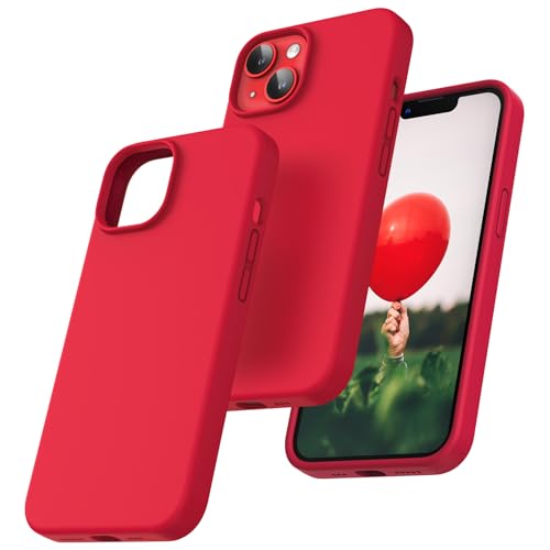 TOCOL 5 in 1 für iPhone 14 Hülle, mit 2 Stück Schutzglas + 2 Stück Kameraschutz, Flüssig Silikon Handyhülle Stoßfest rutschfest Schutzhülle für iPhone 14 6,1", Rot TOCOL 5 in 1 für iPhone 14 Hülle, mit 2 Stück Schutzglas + 2 Stück Kameraschutz, Flüssig Silikon Handyhülle Stoßfest rutschfest Schutzhülle für iPhone 14 6,1", Rot von TOCOL