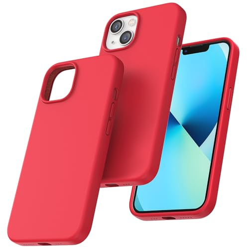 TOCOL für iPhone 13 Hülle Silikon, Stoßfest Anti-Rutsch Anti-Fingerabdruck Kratzfest Handyhülle für iPhone 13 Case, Rot TOCOL für iPhone 13 Hülle Silikon, Stoßfest Anti-Rutsch Anti-Fingerabdruck Kratzfest Handyhülle für iPhone 13 Case, Rot von TOCOL
