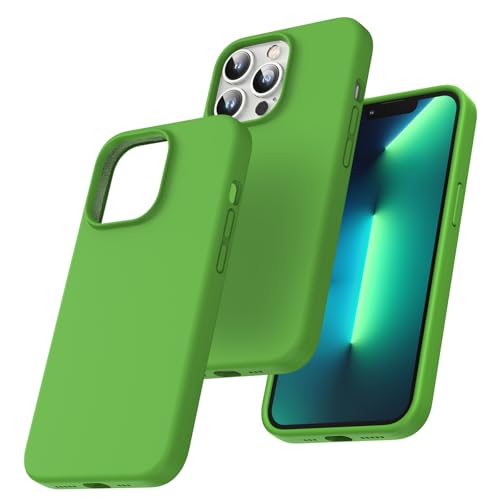 TOCOL 5-in-1 iPhone 13 Pro Hülle, mit 2 Stück Schutzfolie + 2 Stück Kameraschutz, Flüssig Silikon Handyhülle iPhone 13 Pro 6.1", Kratzfestes Stoßfest Schutzhülle für iPhone 13 Pro - Grün TOCOL 5-in-1 iPhone 13 Pro Hülle, mit 2 Stück Schutzfolie + 2 Stück Kameraschutz, Flüssig Silikon Handyhülle iPhone 13 Pro 6.1", Kratzfestes Stoßfest Schutzhülle für iPhone 13 Pro - Grün von TOCOL
