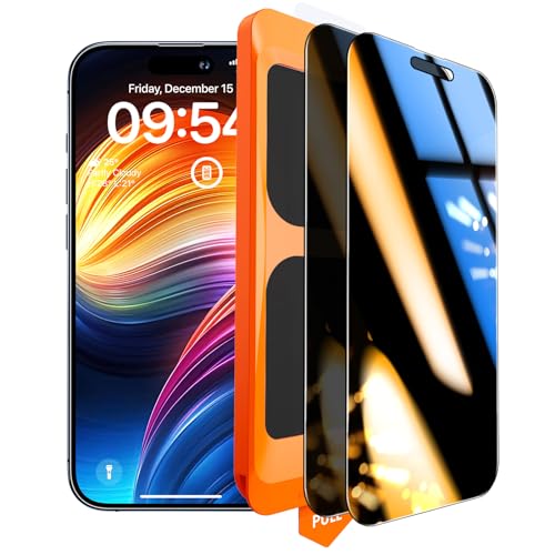 TOCOL für iPhone 15 Pro Max für Panzerglas Sichtschutz, Full Screen Auto-Installation 0 Blasen 9H Härte Stoßfest Kratzfest Anti-Fingerabdruck Blickschutz Schutzglas für iPhone 15 Pro Max, 2 Stück von TOCOL