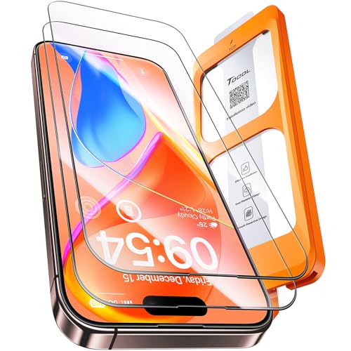 TOCOL für iPhone 15 Pro für Panzerglas, Full Screen Auto-Installation Schutzglas 9H Härte Stoßfest Kratzfest Anti-Fingerabdruck Anti-Öl Anti-Bläschen, 2 Stück TOCOL für iPhone 15 Pro für Panzerglas, Full Screen Auto-Installation Schutzglas 9H Härte Stoßfest Kratzfest Anti-Fingerabdruck Anti-Öl Anti-Bläschen, 2 Stück von TOCOL