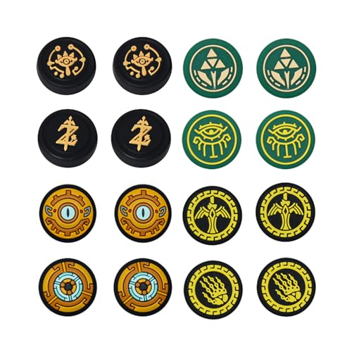 TOEECY 16 PCS Joystick Caps Kappen für Switch/OLED/Lite, Thumbstick Grip Kappen Controller Stick Aufsätze Analog Stick Cover Weiche Silikon Stick Kappen Rutschfest und Abriebfest von TOEECY