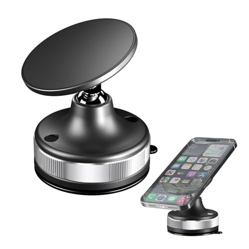 TOEECY Handyhalterung Auto N52 Magnet 360° Drehbar Magnethalterung Handy Autos Zubehör mit Metallplatten für iPhone 16 15 14 13 12 Pro Max Smartphone(Schwarz) von TOEECY