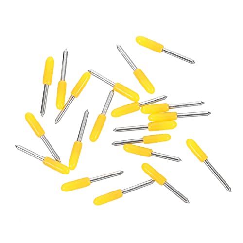 TOGEVAL 1 Nadel der Graviermaschine einziehbar Vinyl-Schneidklingen Schriftzug schneiden Brief Punkt ausstechplatte Cutter messser Gravurfräser Beschriftungsschneider Wolfram Stahl Yellow von TOGEVAL