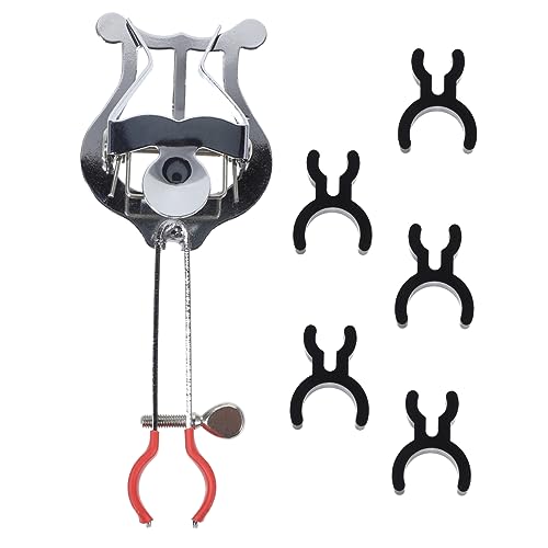 TOGEVAL 1 Set Kleiner Trompetenclip, Trompetenzubehör, Instrument, Trompetenständer, Trompetenleierhalterung, Trompete/Horn, Marschleier Zum Aufklemmen, Trompetenleier, von TOGEVAL