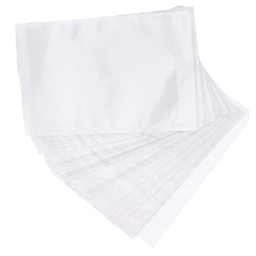 TOGEVAL 100Stücke Haftschildhüllen Für Versand Kleberpackliste Umschläge Selbstklebende Versandetaschen Transparente Pe Hülsenbeutel Für Verpackungslisten von TOGEVAL