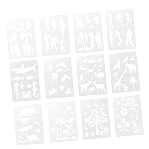 TOGEVAL 12Stücke Malvorlagen Schablonen für DIY Zeichenschablonen für Tiere Figuren und Pflanzen Kreative Bastelvorlagen aus Hochwertigem Material für Kreative Projekte TOGEVAL 12Stücke Malvorlagen Schablonen für DIY Zeichenschablonen für Tiere Figuren und Pflanzen Kreative Bastelvorlagen aus Hochwertigem Material für Kreative Projekte von TOGEVAL