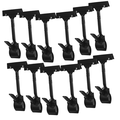 TOGEVAL 12Stücke Rotierbare Etikettenklemmen Merchandise Schild Clips Für Preisschilder Und Schilder Display Praktischer Karten Organizer Für Geschäfte Und Supermärkte von TOGEVAL