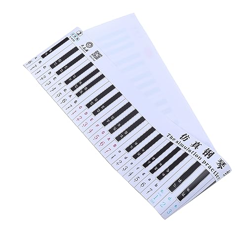TOGEVAL 1Stück Klavier Tastatur Übungs Tasten Wasserdichte Fingersimulationspraxisführung für Klavieranfänger Einfaches Lernen der Musiktheorie mit Anleitung für Unterricht von TOGEVAL