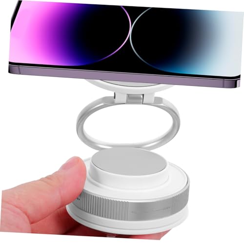 TOGEVAL Handyhalter Universeller Rotierender Magnety -telefonhalter Drehbarer Magnetischer Autotelefonhalter Vakuum -Magnet -telefonständer Fenster Telefonhalter Weiß Zinklegierung von TOGEVAL
