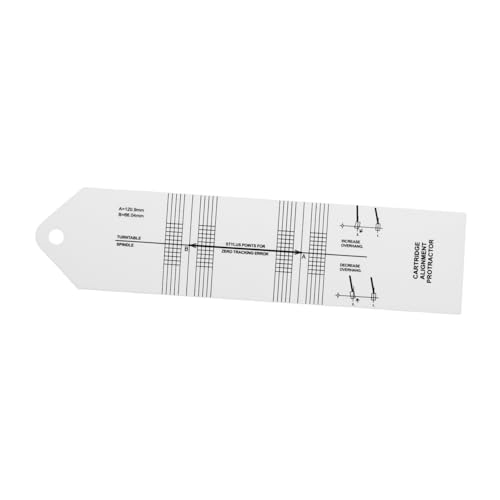 TOGEVAL Kalibrator für Vinylkartuschen Ausrichtung der Tonabnehmerkassette Plattenspieler-Einstellwerkzeug Drehteller-Ausrichtungslehre Plattenspieler-Setup-Tool Plastik Weiß TOGEVAL Kalibrator für Vinylkartuschen Ausrichtung der Tonabnehmerkassette Plattenspieler-Einstellwerkzeug Drehteller-Ausrichtungslehre Plattenspieler-Setup-Tool Plastik Weiß von TOGEVAL