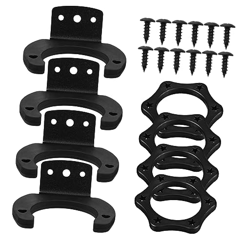 TOGEVAL Mikrofonständer-zubehör 4er-pack Schwarze Silikon-mikrofon-wandhalterungen Befestigungsschrauben von TOGEVAL