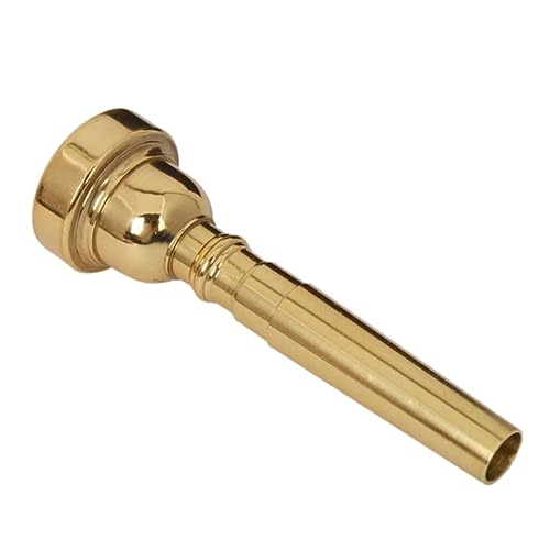 TOGEVAL Trompetenmundstück Kornett Mundstück 5C trompete mundstück Königstrompete silberne Accessoires Posaune goldfarbe goldene Horn Trompetenersatz klein Musikinstrument Lautsprecher 7c von TOGEVAL
