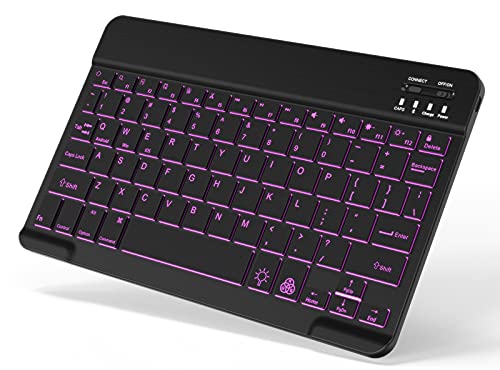 TOHAKATA Bluetooth-Tastatur mit Hintergrundbeleuchtung, tragbar, kabellos, wiederaufladbar, für Android, Tablet, Handy, iPad, iPhone, Mac, iMac, Windows, Surface Laptop, Schwarz TOHAKATA Bluetooth-Tastatur mit Hintergrundbeleuchtung, tragbar, kabellos, wiederaufladbar, für Android, Tablet, Handy, iPad, iPhone, Mac, iMac, Windows, Surface Laptop, Schwarz von TOHAKATA