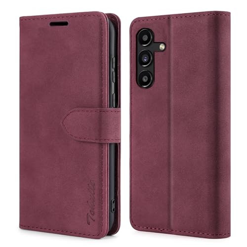TOHULLE Schutzhülle für Samsung Galaxy A55 5G, Premium-Schutzhülle aus PU-Leder im Brieftaschenformat mit Kartenfach, Standfunktion und Magnetverschluss, Flipcase für Galaxy A55, Rot TOHULLE Schutzhülle für Samsung Galaxy A55 5G, Premium-Schutzhülle aus PU-Leder im Brieftaschenformat mit Kartenfach, Standfunktion und Magnetverschluss, Flipcase für Galaxy A55, Rot von TOHULLE