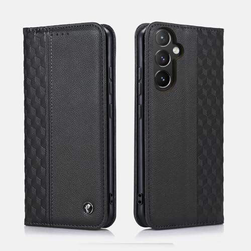 TOHULLE Schutzhülle für Samsung Galaxy A56 5G, Premium-PU-Leder, Brieftaschen-Schutzhülle mit Kartenhalter, Ständer, eingebauter Magnetverschluss, Karomuster, Flip-Folio-Handyhülle für Samsung Galaxy von TOHULLE