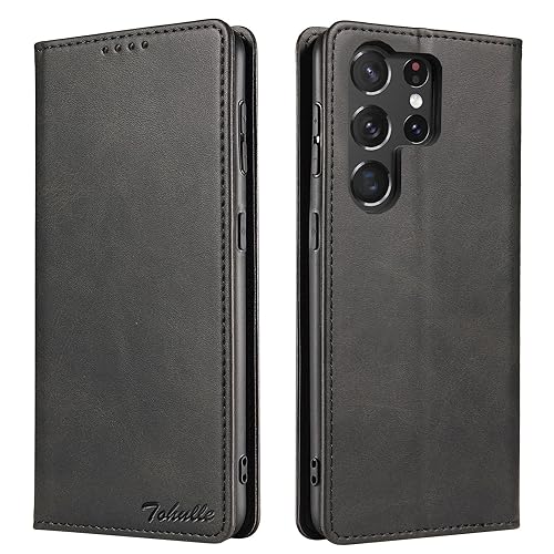 TOHULLE Schutzhülle für Samsung Galaxy S23 Ultra, Premium-PU-Leder, Brieftaschen-Schutzhülle mit Kartenhalter, Ständer, eingebautem Magnetverschluss, Flip-Folio-Handyhülle für Samsung Galaxy S23 Ultra TOHULLE Schutzhülle für Samsung Galaxy S23 Ultra, Premium-PU-Leder, Brieftaschen-Schutzhülle mit Kartenhalter, Ständer, eingebautem Magnetverschluss, Flip-Folio-Handyhülle für Samsung Galaxy S23 Ultra von TOHULLE