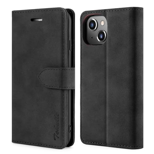 TOHULLE Schutzhülle für iPhone 15, Premium-Leder, Brieftaschen-Schutzhülle mit Kartenhalter, Ständer, Magnetverschluss, Flip-Folio-Hülle, kompatibel mit iPhone 15, Schwarz TOHULLE Schutzhülle für iPhone 15, Premium-Leder, Brieftaschen-Schutzhülle mit Kartenhalter, Ständer, Magnetverschluss, Flip-Folio-Hülle, kompatibel mit iPhone 15, Schwarz von TOHULLE