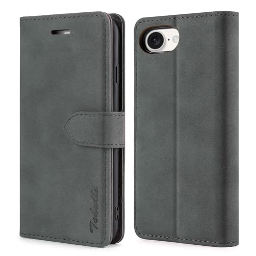 TOHULLE Schutzhülle für iPhone 16E, Premium-Leder, Brieftaschen-Schutzhülle mit Kartenhalter, Ständer, Magnetverschluss, Klapphülle, kompatibel mit iPhone 16E, Grau TOHULLE Schutzhülle für iPhone 16E, Premium-Leder, Brieftaschen-Schutzhülle mit Kartenhalter, Ständer, Magnetverschluss, Klapphülle, kompatibel mit iPhone 16E, Grau von TOHULLE