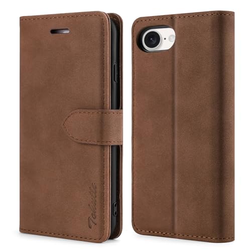TOHULLE Schutzhülle für iPhone 16E, Premium-Leder, Brieftaschen-Schutzhülle mit Kartenhalter, Ständer, Magnetverschluss, Klapphülle, kompatibel mit iPhone 16E, Kaffeebraun TOHULLE Schutzhülle für iPhone 16E, Premium-Leder, Brieftaschen-Schutzhülle mit Kartenhalter, Ständer, Magnetverschluss, Klapphülle, kompatibel mit iPhone 16E, Kaffeebraun von TOHULLE