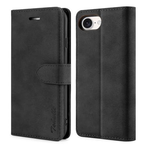 TOHULLE Schutzhülle für iPhone 16E, Premium-Leder, Brieftaschen-Schutzhülle mit Kartenhalter, Ständer, Magnetverschluss, Klapphülle, kompatibel mit iPhone 16E, Schwarz TOHULLE Schutzhülle für iPhone 16E, Premium-Leder, Brieftaschen-Schutzhülle mit Kartenhalter, Ständer, Magnetverschluss, Klapphülle, kompatibel mit iPhone 16E, Schwarz von TOHULLE