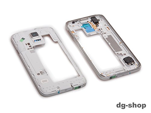 ToKa-Versand® - Mittel Rahmen für Samsung Galaxy S5 G900F Mittelrahmen Silber Lautsprecher Kamera Glas Audio Jack Backcover Laut Leise Volume von TOKA-VERSAND