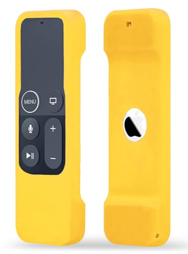 TOKERSE Silikon-Schutzhülle, kompatibel mit Apple TV 4K/HD Siri Remote (1. Generation), rutschfest, stoßfest, weiche Fernbedienung, kompatibel mit Apple TV 4K 5. / 4. Generation Siri Fernbedienung, von TOKERSE