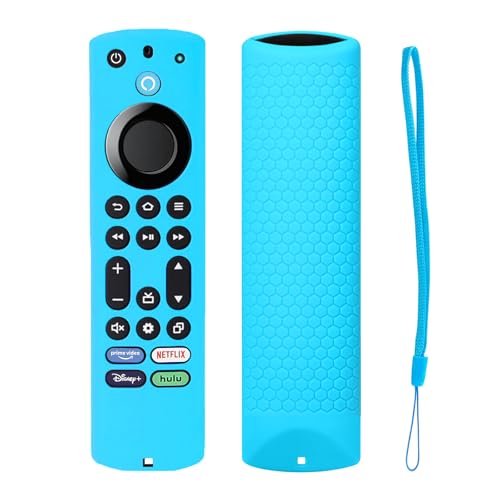TOKERSE Silikon-Schutzhülle für Fire TV Stick 4K Max 2nd Gen/Toshiba/Insignia/Pioneer/Omni Series Fire TV Alexa Voice Remote Enhanced, rutschfeste Schutzhülle mit Umhängeband, Blau TOKERSE Silikon-Schutzhülle für Fire TV Stick 4K Max 2nd Gen/Toshiba/Insignia/Pioneer/Omni Series Fire TV Alexa Voice Remote Enhanced, rutschfeste Schutzhülle mit Umhängeband, Blau von TOKERSE
