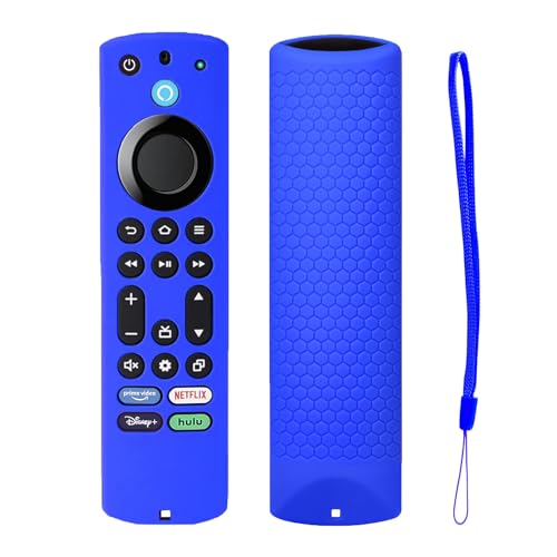 TOKERSE Silikon-Schutzhülle für Fire TV Stick 4K Max 2nd Gen/Toshiba/Insignia/Pioneer/Omni Series Fire TV Alexa Voice Remote Enhanced, rutschfeste Schutzhülle mit Umhängeband, Dunkelblau TOKERSE Silikon-Schutzhülle für Fire TV Stick 4K Max 2nd Gen/Toshiba/Insignia/Pioneer/Omni Series Fire TV Alexa Voice Remote Enhanced, rutschfeste Schutzhülle mit Umhängeband, Dunkelblau von TOKERSE