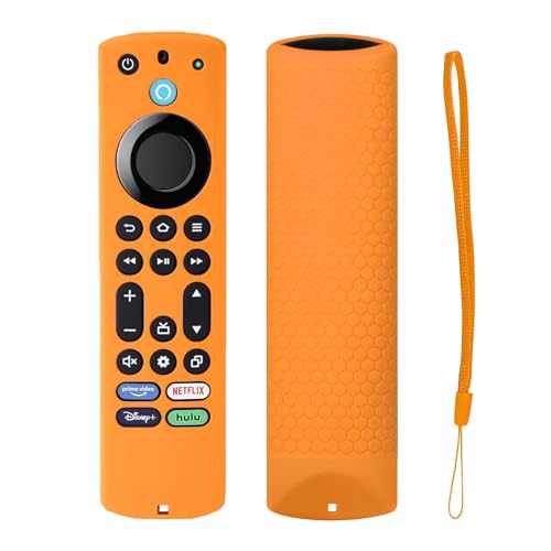 TOKERSE Silikon-Schutzhülle für Fire TV Stick 4K Max 2nd Gen/Toshiba/Insignia/Pioneer/Omni Series Fire TV Alexa Voice Remote Enhanced, rutschfeste Schutzhülle mit Umhängeband, Orange TOKERSE Silikon-Schutzhülle für Fire TV Stick 4K Max 2nd Gen/Toshiba/Insignia/Pioneer/Omni Series Fire TV Alexa Voice Remote Enhanced, rutschfeste Schutzhülle mit Umhängeband, Orange von TOKERSE